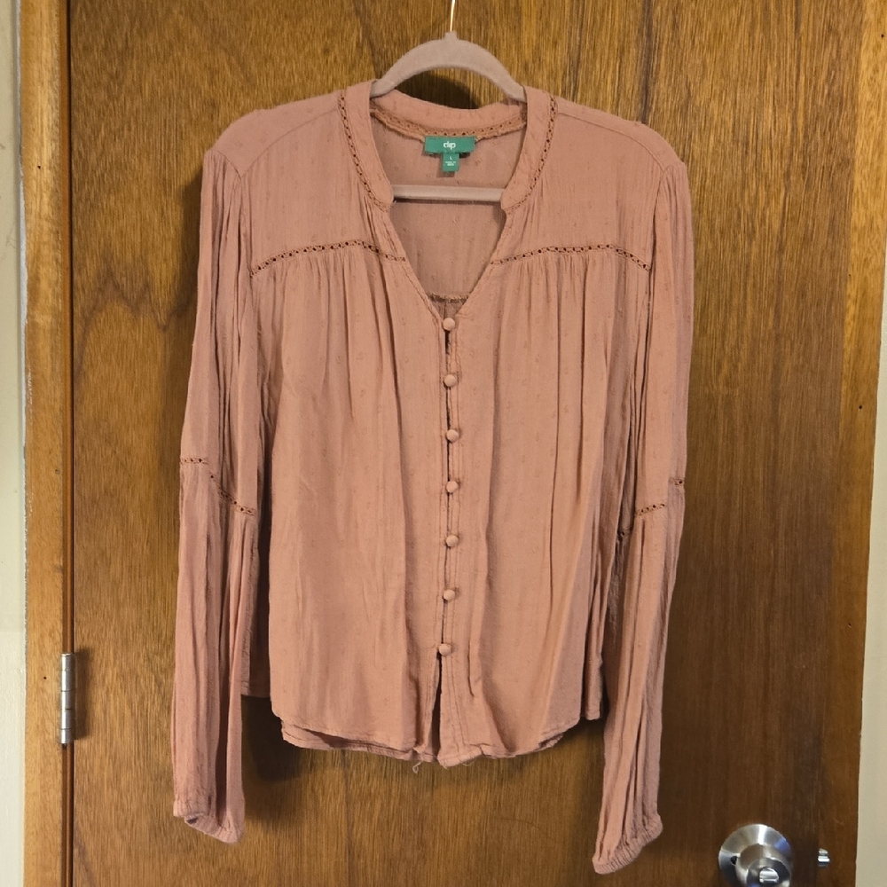 dip Women's Blouse - Dusty Rose